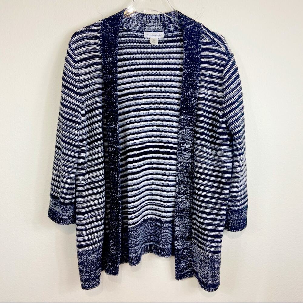Christopher & Banks Yarn Knit Open Cardigan Sz XL